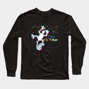 I am TikToker - Dancing Lizard Funny Long Sleeve T-Shirt